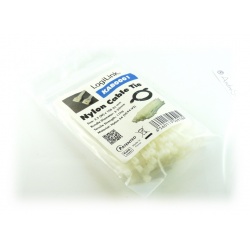Kabelbinder Set 100 Stück 100 x 2.5mm aus Nylon, transparent weiß