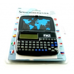 12 Sprachenübersetzer FX2 mit 12 Sprachen, 60000 Wörtern, schwarz