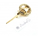 King's Brooch Hand - Hard Gold Plated & Bright Shaded - Lapel Pin with Rotary Clip - Hand of the King