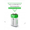 9V Block Akku USB li-ion Battery 650mAh 100% cap. li-polymer per USB aufladbar