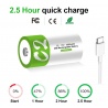 1.5V USB AA li-ion Battery 2600mwh 100% capacität li-polymer rechargeable via USB