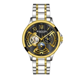 Edle automatik WAKNOER Armbanduhr in mehreren Varianten mit Tag(Sonne)-/Nach(Mond)-Phase - EAR Marke AndreSi