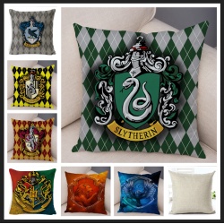 Kissenbezug 45x45 Baumwolle Hogwarts Gryffindor Slytherin Hufflepuff Ravenclaw H.Potter