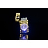 Luxus Feuerzeug Gas mit Uhr & LED-Lampe Design Style Silber Gold Schwarz