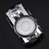 Luxus Feuerzeug Gas mit Uhr & LED-Lampe Design Style Silber Gold Schwarz