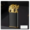 Luxus Feuerzeug Gas Drachen-Kopf, Krokodil, Poker Gambler Ass Design - Style Gold Schwarz