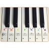 52 Piano Klavier Keyboard Noten+Tab Aufkleber farbig f.49 61 76 88 Tasten Instr.