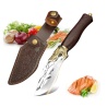 Küchenmesser aus Edelstahl 5Cr15 , als Ausbein- und Anglermesser mit Scheide für Gürtel